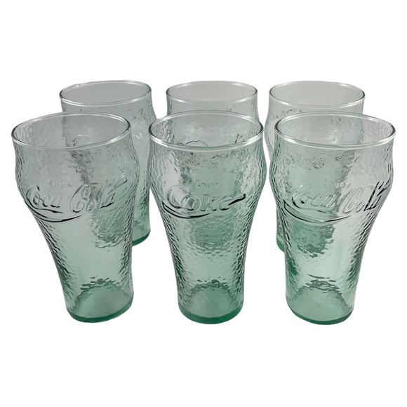 Coca Cola 16 oz. Bell Soda Glasses set of 6 - Picture 1 of 4